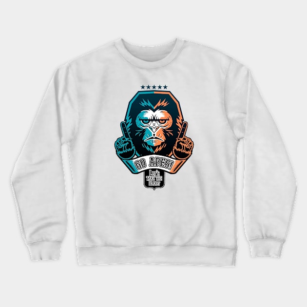 Go Apes Crewneck Sweatshirt by heybro